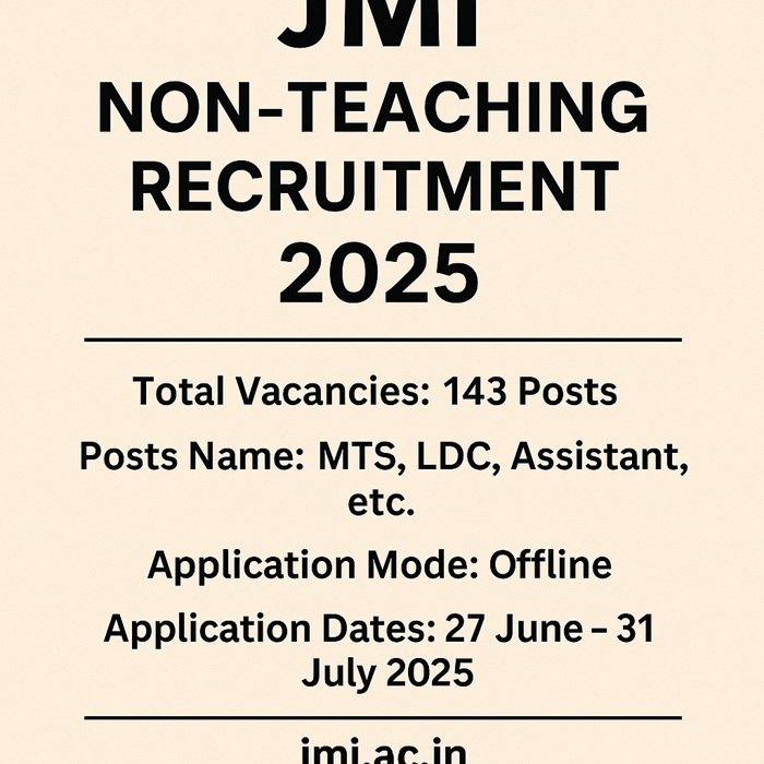 JMI Non Teaching Recruitment